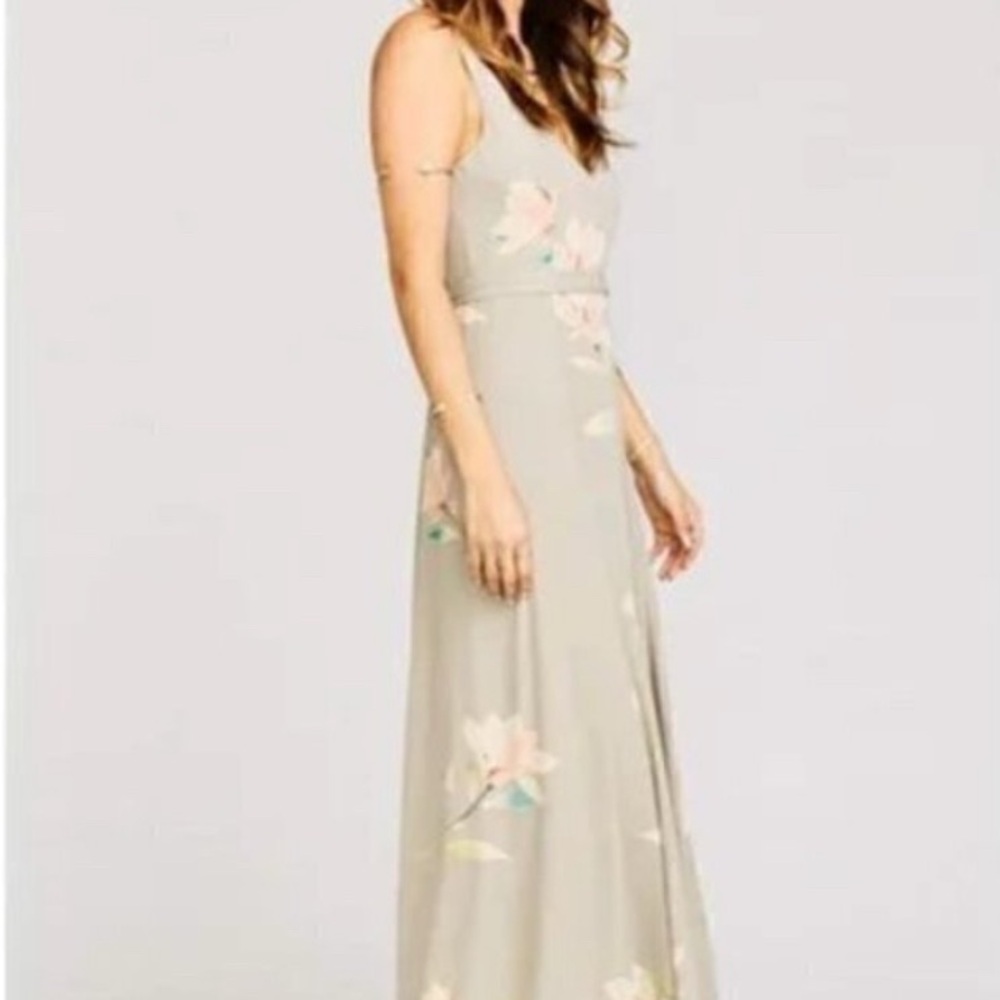 Show Me Your Mumu Jenn Maxi Bridesmaid Dress in Lily Showers Size M NWT